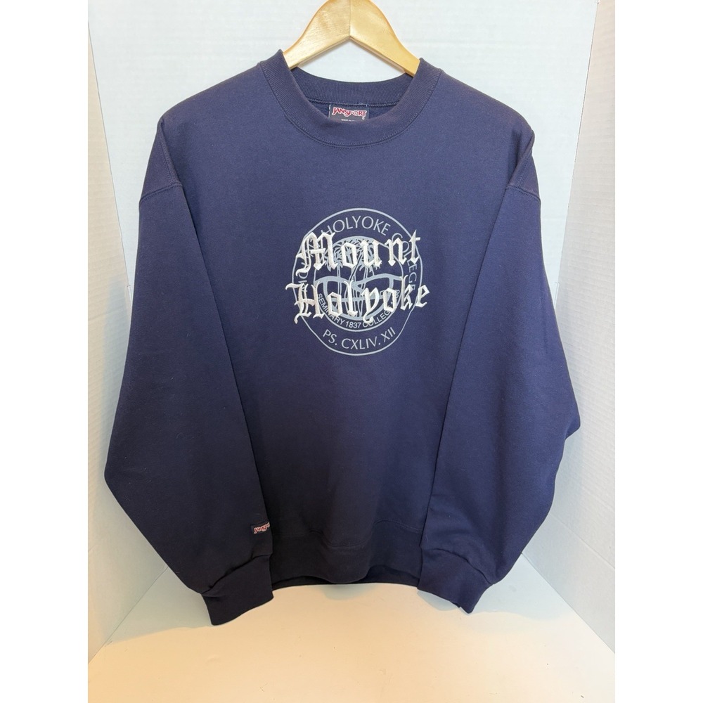 Vtg Jansport Mount Holyoke Crewneck Sweater Xl Blue 238